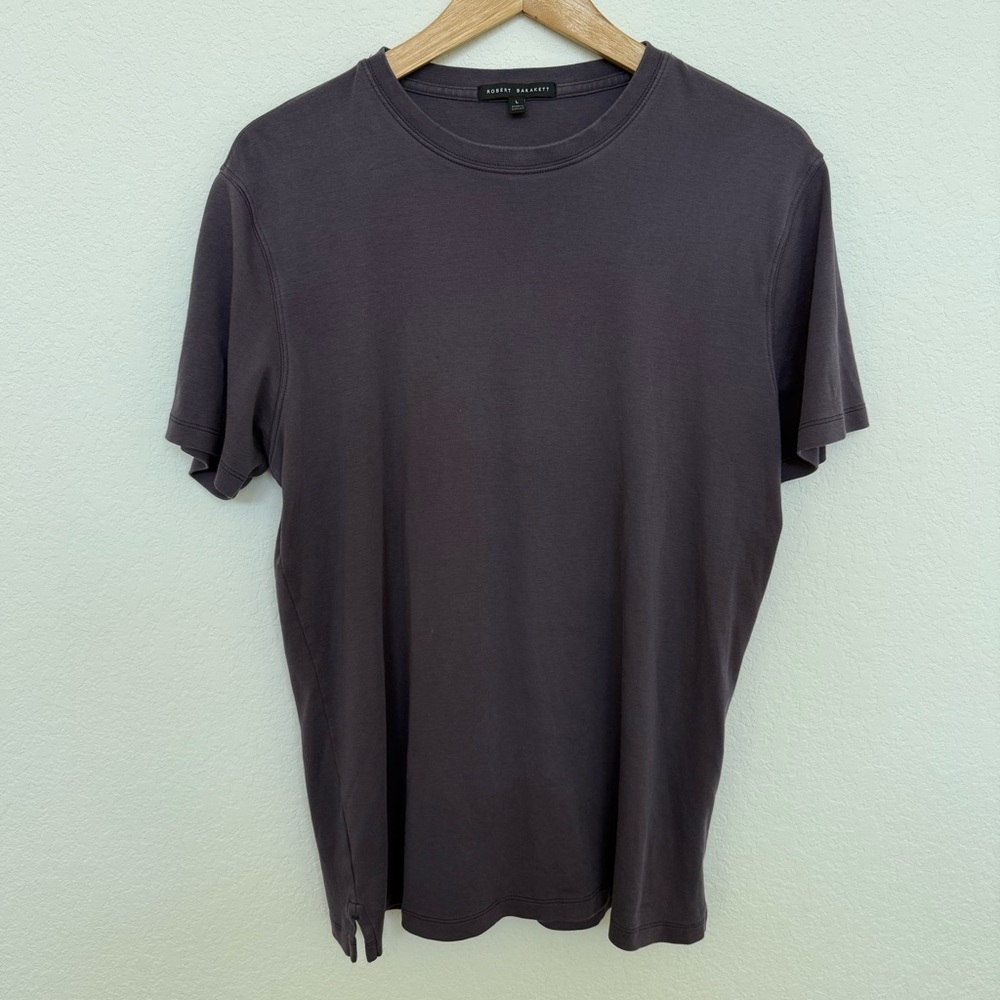 Robert Barakett Crew Neck Cotton Short Sleeve Tshirt Large Winter Purple - Picture 1 of 3